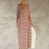 Long Top Tunic Lycra Viscose Sakura Print Pink Sexy | Fabiana Boente