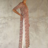 Long Top Tunic Lycra Viscose Sakura Print Pink Sexy | Fabiana Boente