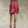 Gonna Midi Satin Seta Batik Tie&Dye Rossa Coulisse | Promo Fabiana Boente