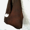 Shoulder Bag Brown Aged Nappa Leather Shell Fringes | Fabiana Boente