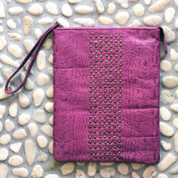 Clutch Bag Cyclamen Pink Leather | Fabiana Boente