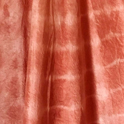 Midi Skirt Silk Satin Batik Tie&Dye Pink Elastic Waist | Fabiana Boente