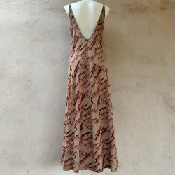Long Sundress Rayon Voîle Tibetan Print | Fabiana Boente
