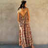 Long Sundress Rayon Voîle Tibetan Print | Fabiana Boente