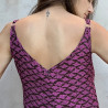 Jumpsuit Rayon Fujet Cloud Print Mega Mendung Fuchsia Palazzo Pants | Fabiana Boente