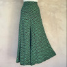 Palazzo Pants High Waist Rayon Cloud Print Mint | Fabiana Boente
