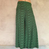 Palazzo Pants High Waist Rayon Cloud Print Mint | Fabiana Boente