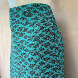 Palazzo Pants High Waist Rayon Cloud Print Sky Blue | Fabiana Boente
