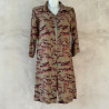 Long Duster Coat Cover-Up Tibetan Print | Fabiana Boente