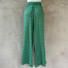 Long Pants Rayon Voîle Cloud Print Mega Mendung Mint | Fabiana Boente