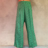 Long Pants Rayon Voîle Cloud Print Mega Mendung Mint | Fabiana Boente