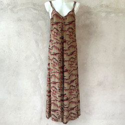 Jumpsuit Rayon Fujet Tibetan Cliff Print Palazzo Pants | Fabiana Boente