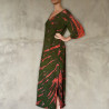 Tie Dye Batik Long Kaftan | Hand Embroidered | Fabiana Boente