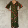 Tie Dye Batik Long Kaftan | Hand Embroidered | Fabiana Boente