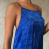 Oltremare Blue Hand-Embroidered Maxi Sundress - Fabiana Boente