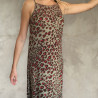 Animal Print Hand-Embroidered Maxi Dress | Fabiana Boente