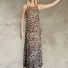Animal Print Hand-Embroidered Maxi Dress | Fabiana Boente