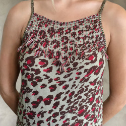 Animal Print Hand-Embroidered Maxi Dress | Fabiana Boente